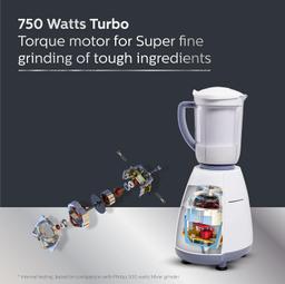 Philips Viva Collection HL7701/00 Mixer Grinder, 750 Watts, 4 Jars (Elegant Lavender and White)