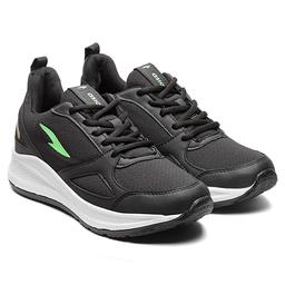 ASIAN Men's Cosco-13 Sports Running,Walking & Gym, School Shoes Lightweight Eva Sole Extra Jump Casual Sneaker Lace-Up Shoes for Men's & Boy's(Black)
