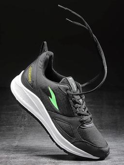 ASIAN Men's Cosco-13 Sports Running,Walking & Gym, School Shoes Lightweight Eva Sole Extra Jump Casual Sneaker Lace-Up Shoes for Men's & Boy's(Black)