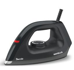 Havells Plastic Dazzle 1100W Dry Iron Press German Technology Non Sick(Black), 1100 Watts
