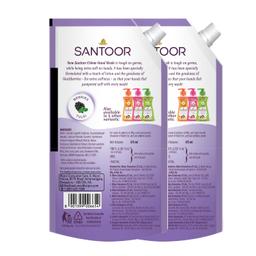 Santoor Crème Handwash with Touch of Lotion| Made with Berries & Tulsi| Rich Lathering Formula with Anti-Bacterial Properties| Soft on Hands| Soothes & Hydrates Skin (675ml, Pack of 2)