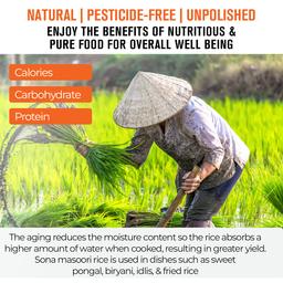 Safe Harvest Pesticide Free Sona Masuri Raw Rice 5kg