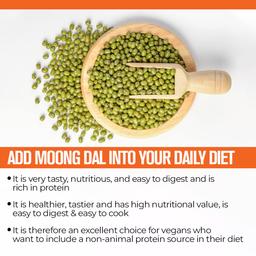 Safe Harvest Pesticide-Free Goodness Moong Green Whole Dal | Vegan | Gluten Free - 1kg