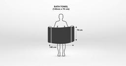 Ex- 100% Cotton Pack of 2  Bath Towel,Large Size (White)