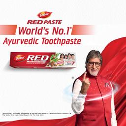DABUR Red Toothpaste-600G (150Gx4)World'S No.1 Ayurvedic Paste|Fluoride Free|Helps In Bad Breath Treatment, Cavity Protection, Plaque Removal|For Whole Mouth Health|Power Of 13 Potent Ayurvedic Herbs