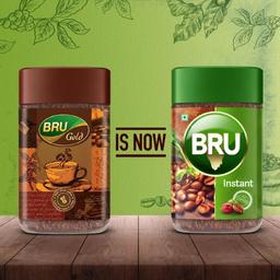 Bru Instant with Great Aroma of Freshly Roasted Coffee Beans | Authentic Taste of Coffee from South Indian Plantations | 100% Coffee, 100g Jar