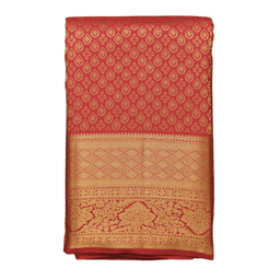 Kanchipuram Art Silk Saree (Multi colours) +Card