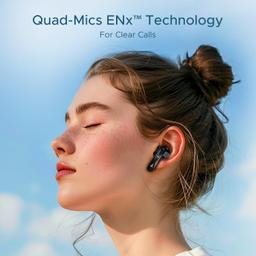 boAt Airdopes 120 Truly Wireless in Ear Ear Buds w/in Ear Detection, 40 hrs Playtime Quad Mics with ENx™ Tech, ASAP™ Charge, IWP™ Tech, Beast™ Mode with 65 ms Low Latency, BTv5.3 & IPX4(Active Black)