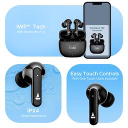 boAt Airdopes 120 Truly Wireless in Ear Ear Buds w/in Ear Detection, 40 hrs Playtime Quad Mics with ENx™ Tech, ASAP™ Charge, IWP™ Tech, Beast™ Mode with 65 ms Low Latency, BTv5.3 & IPX4(Active Black)