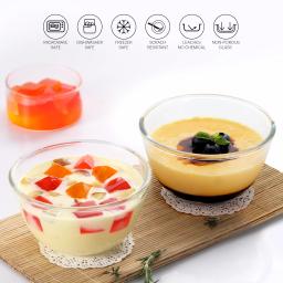 CELLO Ornella Toughened Glass Mixing Bowl with Premium Lid | Microwave Safe & Dishwasher Safe | Clear & Non- Porous Glass | Scratch Resistant | Transparent | 500ml,Set of 2