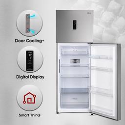 LG 322 L 2 Star Frost-Free Smart Inverter Wi-Fi Double Door Refrigerator Appliance (2023 Model, GL-T342TPZY, Shiny Steel, Convertible & Door Cooling+)