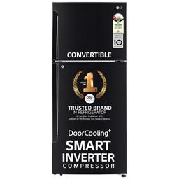 LG 412 L 1 Star Frost-Free Smart Inverter Double Door Refrigerator (GL-T432AESR, Ebony Sheen, Convertible & Door Cooling+)