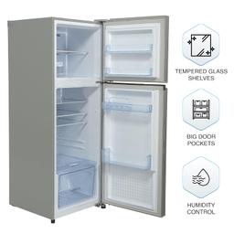 Panasonic 260 L Double Door 3 Star AI Enabled Inverter Technology Frost Free Refrigerator (NR-TH272CVHN, Electric Grey, Jumbo Fresh Vegetable Basket,2023 Model)