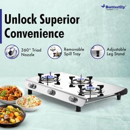 Butterfly Magnum Stainless Steel Lpg Stove, 3B