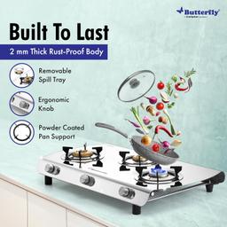 Butterfly Magnum Stainless Steel Lpg Stove, 3B