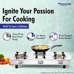 Butterfly Magnum Stainless Steel Lpg Stove, 3B