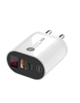 IVON 20W PD + 3.4A USB Wall Charger Adapter with Digital LED & Quick Charge 3.0 Compatible with Smartphones, Tablets, iPads etc.