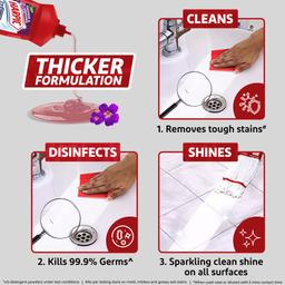 Harpic 1 Litre - Floral, Bathroom Cleaner Liquid | New Thicker Bathroom Floor Cleaner | Red Harpic Bottle