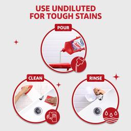 Harpic 1 Litre - Floral, Bathroom Cleaner Liquid | New Thicker Bathroom Floor Cleaner | Red Harpic Bottle