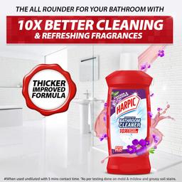 Harpic 1 Litre - Floral, Bathroom Cleaner Liquid | New Thicker Bathroom Floor Cleaner | Red Harpic Bottle
