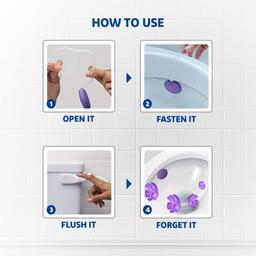 Harpic Hygienic Toilet Cleaner Rim Block, Lavender - 26 g (Pack of 3) | India's # 1 Toilet Cleaner