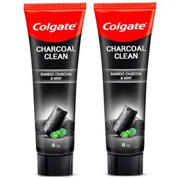 Colgate Charcoal Clean 240g (120g x 2, Pack of 2) Black Gel Toothpaste, Pack of Deep Clean Toothpaste With Bamboo Charcoal & Wintergreen Mint For Plaque Removal, Tingling Fresh Mouth Experience