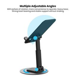 IVON Mobile Stand Holder for Desk Sturdy, Anti-Slip, Height & Angle Adjustable Mobile Holder (Black) IV - HL 20