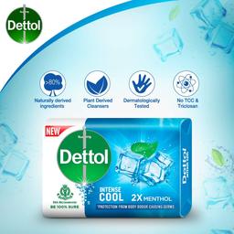 Dettol Cool Germ Protection Bathing Soap bar, 125gm (Pack of 4)