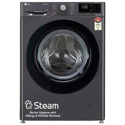 LG 9 Kg 5 Star Inverter Wi-Fi Fully-Automatic Front Loading Washing Machine with Inbuilt heater (FHV1409Z2M, Middle Black, AI DD Technology & Steam for Hygiene)