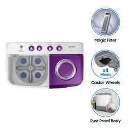 Samsung 7 kg, 5 star, Semi-Automatic Washing Machine (WT70M3000UU/TL, Air Turbo Drying, LIGHT GRAY)