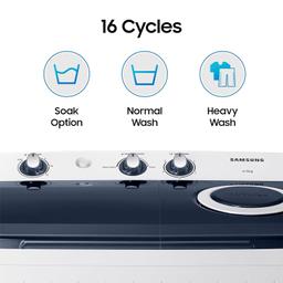 Samsung 6.5 kg, 5 star, Semi-Automatic Washing Machine (WT65R2200LL/TL, Air Turbo Drying, LIGHT GRAY)