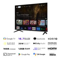 Acer 80 cm (32 inches) Advanced I Series HD Ready Smart LED Google TV AR32GR2841HDFL (Black)