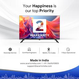 Acer 80 cm (32 inches) G Series HD Ready Smart LED Google TV AR32GT2841HDFL (Black)