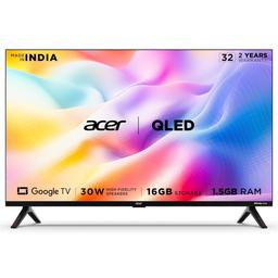 Acer 80 cm (32 inches) V Series HD Ready Smart QLED Google TV AR32GR2841VQD (Black)