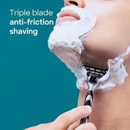 Gillette Mach 3 (Handle + 2 Cartridges) Razor for Men,Value Pack with 3 Anti-Friction blades,