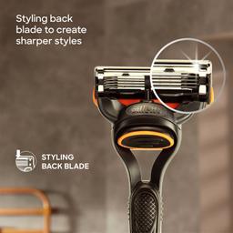 Gillette Fusion Razor for Men with blades | With Back blade beard shaper | Face Razor with Precision trimmer | Style Beard Edges| Perfect Shave Perfect shape | Beard Styling Razor for Men
