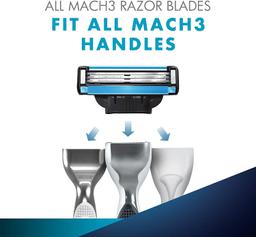 Gillette Mach 3 Shaving Blades- Pack Of 6 (Cartridges) | Razor blades for men | Value Pack for upto 6 months of shaving | Anti-friction Blades for a comfortable shave & sensitive skin