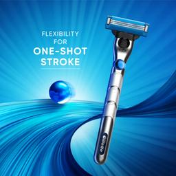 Gillette Mach 3 Turbo Shaving Razor for Men | Most Comfortable shave | Flexiball & Dynamic Pivot for Safe shave | Anti-Friction Blades & Lubricating Strip for smooth shave and sensitive skin