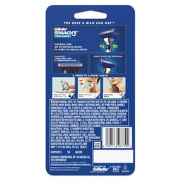 Gillette Mach 3 Turbo Shaving Razor for Men | Most Comfortable shave | Flexiball & Dynamic Pivot for Safe shave | Anti-Friction Blades & Lubricating Strip for smooth shave and sensitive skin