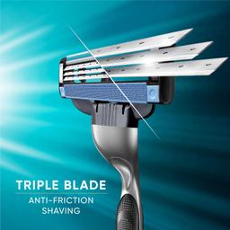 Gillette Mach 3 Razor for men Most Comfortable shave| 3 blade Razor for men | Anti-Friction Blades for safe shave | Lubricating Strip for smooth shave & sensitive skin | Metal Handle & Superior Grip