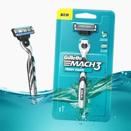 Gillette Mach 3 Razor for men Most Comfortable shave| 3 blade Razor for men | Anti-Friction Blades for safe shave | Lubricating Strip for smooth shave & sensitive skin | Metal Handle & Superior Grip