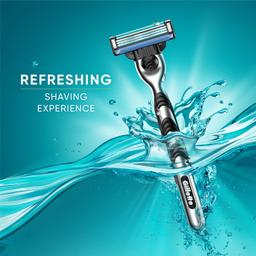 Gillette Mach 3 Razor for men Most Comfortable shave| 3 blade Razor for men | Anti-Friction Blades for safe shave | Lubricating Strip for smooth shave & sensitive skin | Metal Handle & Superior Grip