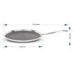 N - Duraa Triply Heavy Thickness Stainless Steel Honey Comb Surface Dosa Tawa 290mm