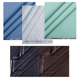 EX- Raymond Men's Wool Blended Unstitched 3.25m Suit Length 1, Organic Fusion 100%  Linen shirt fabrics  Pack of  3