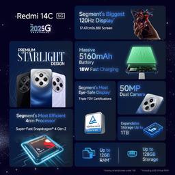 Redmi 14C 5G (4GB RAM, 64GB, Stargaze Black)