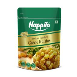 Happilo Dried Seedless Green Raisins Value Pack Pouch, 500 gm