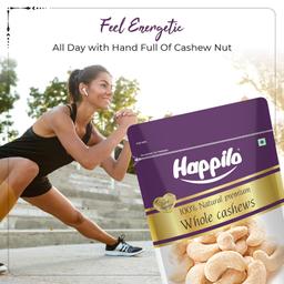 Happilo 100% Natural Premium Whole Cashews 500 g Value Pack | Whole Crunchy Cashew | Premium Kaju nuts | Nutritious & Delicious | Gluten Free & Plant based Protein