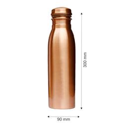 Copper Bottle, 900ml, Set Of 1  Brown
