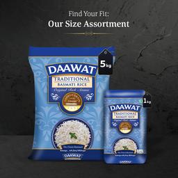 Daawat Traditional Basmati Rice 1Kg| Premuim Aromatic Rice| Aged upto 2 Years