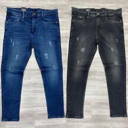 Moulty Denim Men Blue Regular Fit Jeans & Dark Grey Moulty Denim jeans pant Buy 1 Get 1 Free